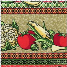 Tecido Estampado para Patchwork - Barrado Verduras Cor 2091 (0,50x1,40)
