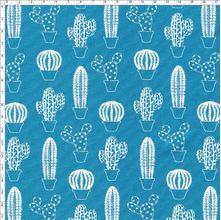 Tecido Estampado para Patchwork - Coleção Lhamas Cactus Azul (0,50x1,40)
