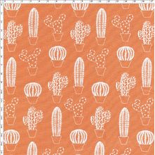 Tecido Estampado para Patchwork - Coleção Lhamas Cactus Abóbora (0,50x1,40)