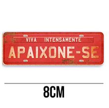 Aplique de MDF e Papel - Placa Viva Intensamente Apaixone-se APM8 - 343