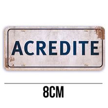 Aplique de MDF e Papel - Placa Acredite APM8 - 351