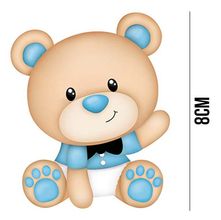 Aplique de MDF e Papel - Urso Baby APM8 - 886