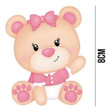 Aplique de MDF e Papel - Ursa Baby APM8 - 887