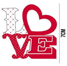 Aplique de MDF e Papel - Love Vermelho APM8 - 499