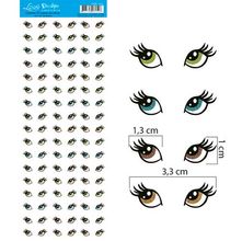 Decalque a Base D'Água DQE-020 Olhos 4 - 51 Pares