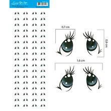 Decalque a Base D'Água DQE-021 Olhos 5 - 68 Pares