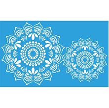 Stencil Litoarte 21 x 34 cm - ST-307 Mandalas Renda