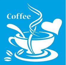Stencil Litoarte  10 x 10 cm - ST-X-234 Café