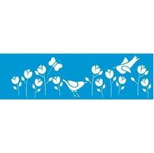 Stencil Litoarte 8,4 x 28,6 cm - STE-136 Jardim