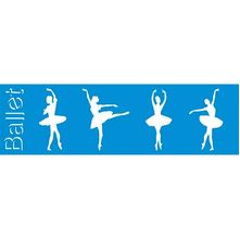 Stencil Litoarte 8,4 x 28,6 cm - STE-263 Bailarinas