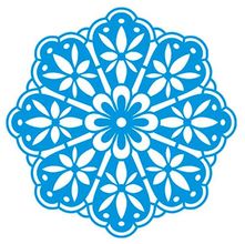 Stencil Litoarte 14 x 14 cm - STA-001 Mandalas Rendadas