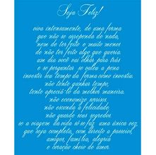 Stencil Litoarte  17 x 21 cm - STME-001 Seja Feliz