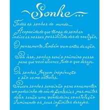 Stencil Litoarte  17 x 21 cm - STME-003 Texto Sonho