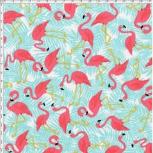 Tecido Estampado para Patchwork - Flamingos Tropical Cor 2109 (0,50x1,40)