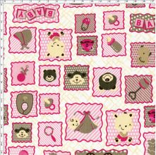 Tecido Estampado para Patchwork - Baby Rosa Cor 2145 (0,50x1,40)