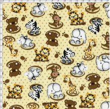 Tecido Estampado para Patchwork - Zoo Estrelas Cor 2149 (0,50x1,40)