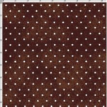 Tecido Estampado para Patchwork - Poeirinha com Poá Cor 2117 Café (0,50x1,40)