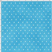 Tecido Estampado para Patchwork - Poeirinha com Poá Cor 2124 Celeste (0,50x1,40)