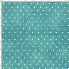 Tecido Estampado para Patchwork - Poeirinha com Poá Cor 2126 Tiffany (0,50x1,40)