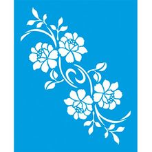 Stencil Litoarte 17 x 21 cm - STM-646 Arranjo De Flores e Folhas