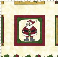 Tecido Estampado para Patchwork - Natal Painel Almofada Papai Noel (0,60x1,40)