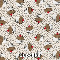 Pano de Copa Estampado Cupcake