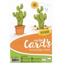 Régua Médio Cards Apliques e Pinturas - Cactos 01
