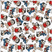 Tecido Estampado para Patchwork - Turma da Mônica: Mônica Fundo Branco (0,50x1,40)