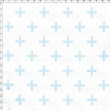 Tecido Estampado para Patchwork - Monochrome Cross Azul (0,50x1,40)