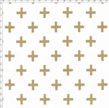 Tecido Estampado para Patchwork - Monochrome Cross Bege (0,50x1,40)