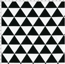 Tecido Estampado para Patchwork - Monochrome Triangulos Preto (0,50x1,40)