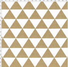 Tecido Estampado para Patchwork - Monochrome Triangulos Bege (0,50x1,40)