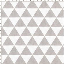 Tecido Estampado para Patchwork - Monochrome Triangulos Cinza (0,50x1,40)