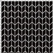 Tecido Estampado para Patchwork - Monochrome Chevron Preto (0,50x1,40)
