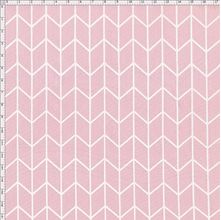 Tecido Estampado para Patchwork - Monochrome Chevron Rose (0,50x1,40)