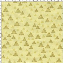 Tecido Estampado para Patchwork - Coleção Andina Composê Textura Lhamas Fundo Amarelo (0,50x1,40)