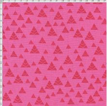Tecido Estampado para Patchwork - Coleção Andina Composê Textura Lhamas Fundo Pink (0,50x1,40)
