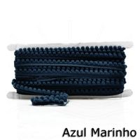 Fita Pompom Grelot Pom/Mini 13mm - 10m Azul marinho