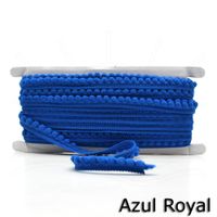 Fita Pompom Grelot Pom/Mini 13mm - 10m Azul royal
