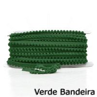 Fita Pompom Grelot Pom/Mini 13mm - 10m Verde bandeira