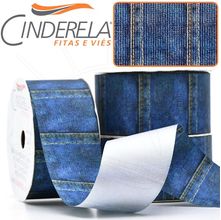 Fita Gorgurão Cinderela nº09 38mm com 10 Metros - Jeans 1