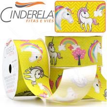 Fita Gorgurão Cinderela nº09 38mm com 10 Metros - Unicórnio 1