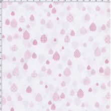 Tecido Estampado para Patchwork - Geo Sky: Gotas Rosê (0,50x1,40)