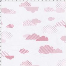 Tecido Estampado para Patchwork - Geo Sky: Nuvens Rosê (0,50x1,40)