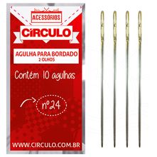 Agulha para Bordado 2 Olhos Círculo