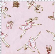 Tecido Estampado para Patchwork - Ballet: Bailarinas (0,50x1,40)