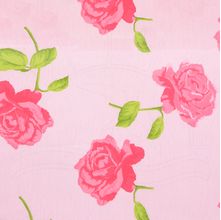 Tecido Estampado para Patchwork - Roses by Mirella Nataka: Rosas Grande Rosê Fundo Rosa (0,50x1,40)