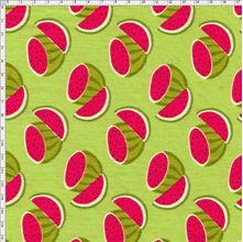 Tecido Estampado para Patchwork - Melan & Cia: Melancias Cortadas (0,50x1,40)