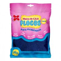 Massa de EVA Flocos 50g Make + Azul escuro - 13.032