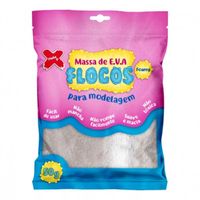 Massa de EVA Flocos 50g Make + Branco - 13.033